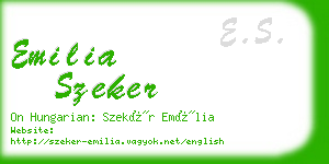 emilia szeker business card